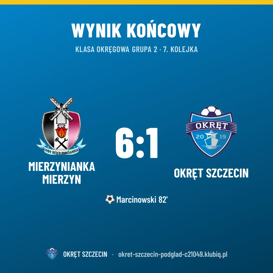 Mierzynianka Mierzyn 6:1 OKRĘT SZCZECIN