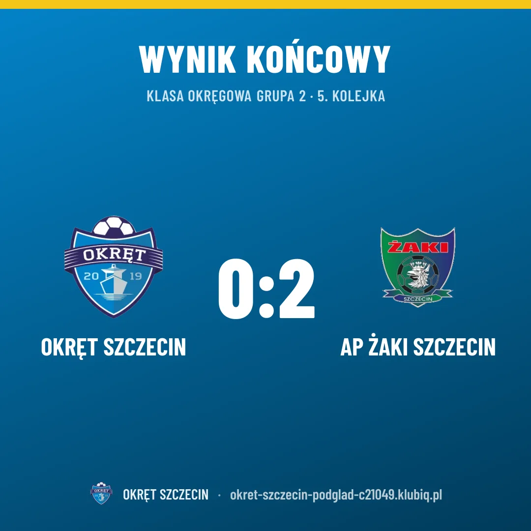 OKRĘT SZCZECIN 0:2 AP ŻAKI Szczecin