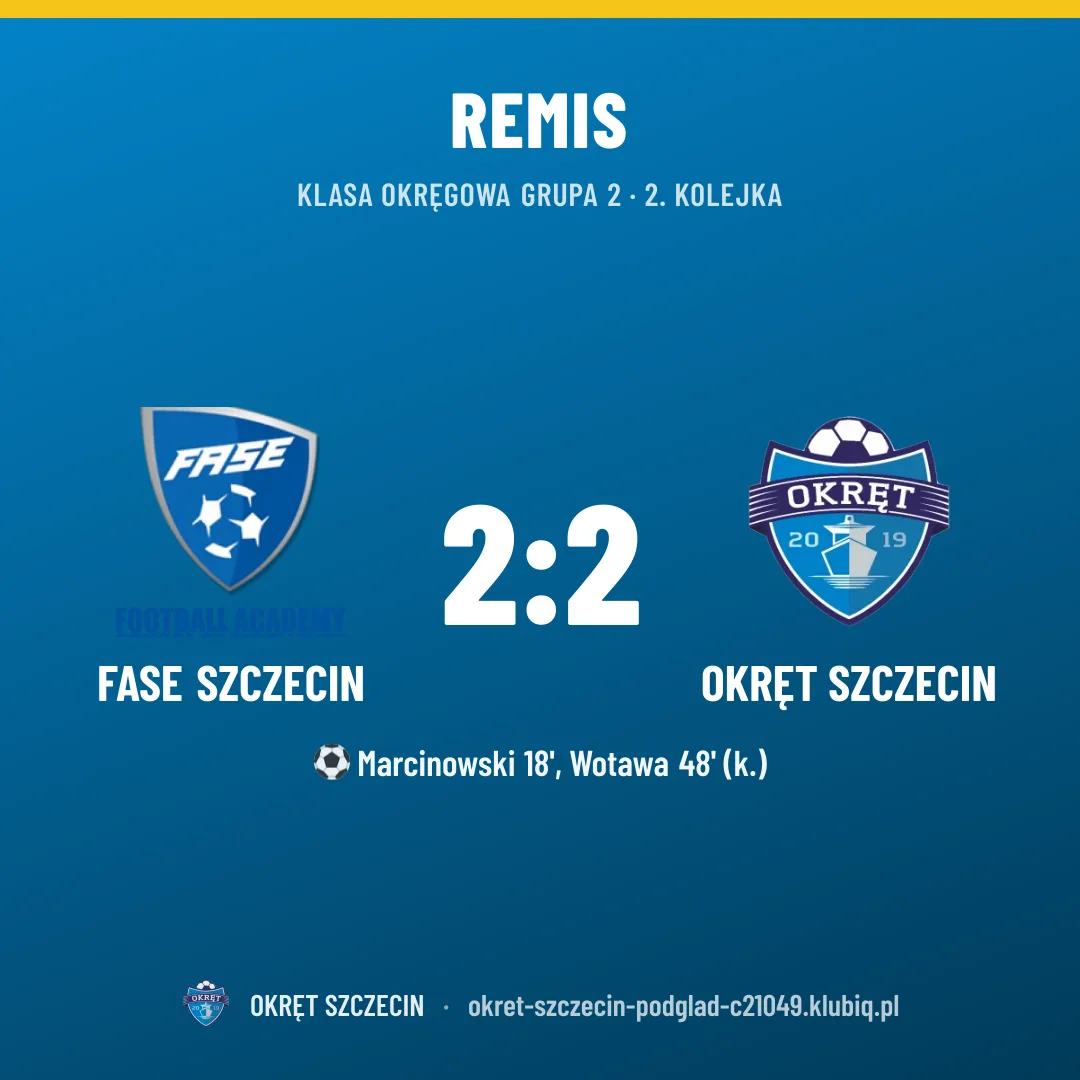 FASE Szczecin 2:2 OKRĘT SZCZECIN