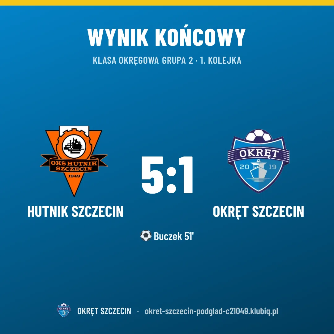HUTNIK Szczecin 5:1 OKRĘT SZCZECIN